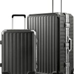 LUGGEX Hard Shell Carry On Luggage with Aluminum Frame - 100% PC No Zipper Suitcase - 4 Metal Corner Hassle-Free Travel (Hard Case Suitcase)